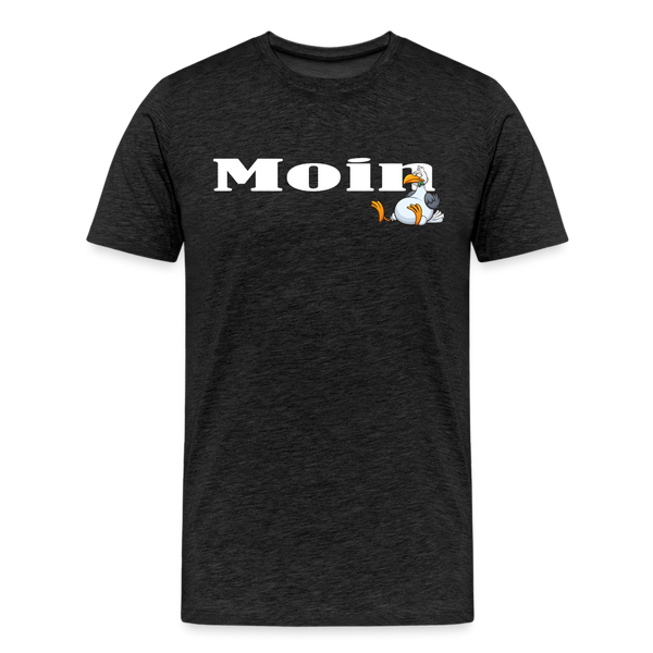 Herren Premium T-Shirt MOIN DICKE MÖWE - Anthrazit