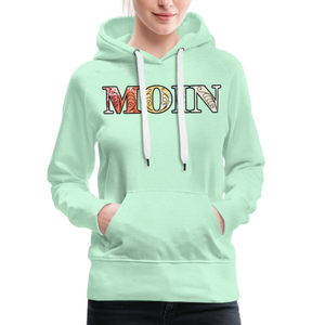 Damen Premium Hoodie MOIN VINTAGE / RETRO BUNT - helles Mintgrün