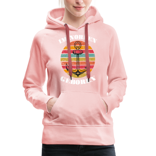 Damen Premium Hoodie IM NORDEN GEBOREN - Kristallrosa