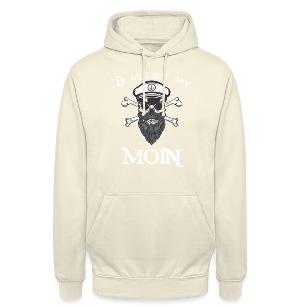 Unisex Hoodie BI UNS HET DAT MOIN TOTENKOPF - Vanille-Milchshake