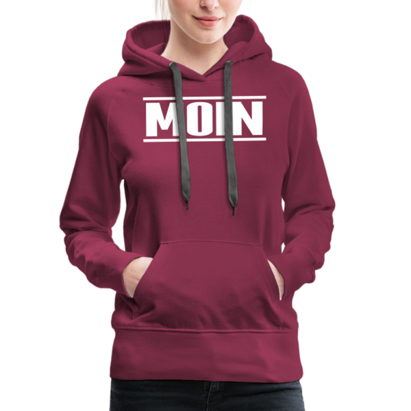 Damen Premium Hoodie EINFACH MOIN - Bordeaux