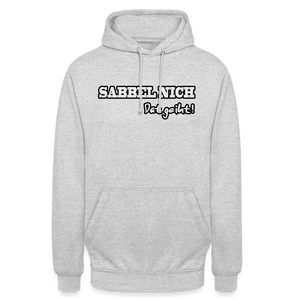 Unisex Hoodie SABBEL NICH DAT GEIHT - Hellgrau meliert