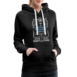 Damen Premium Hoodie GESABBEL UND BESUCH - Anthrazit