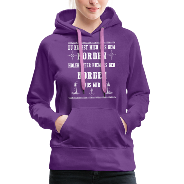 Damen Premium Hoodie DU KANNST MICH AUS DEM NORDEN HOLEN - Purple