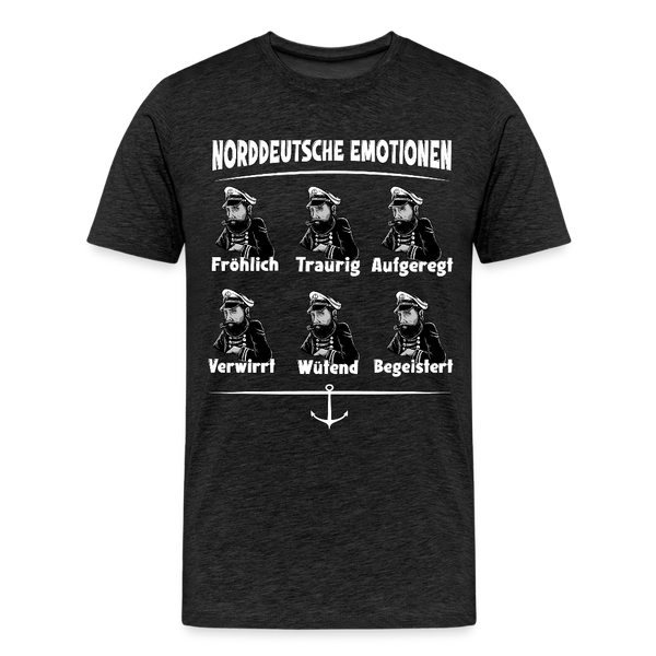 Herren  Premium T-Shirt NORDDEUTSCHE EMOTIONEN | Norddeutscher Humor - Anthrazit