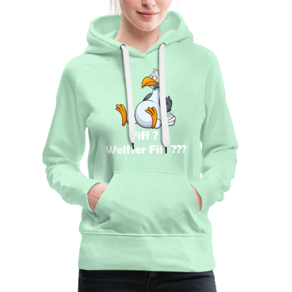 Damen Premium Hoodie FIFF? WELFFER FIFF??? - helles Mintgrün