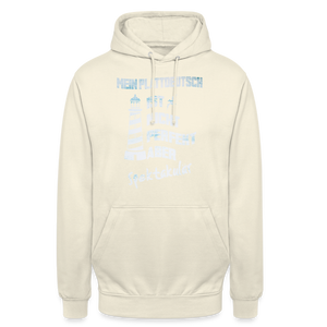 Unisex Hoodie MEIN PLATTDEUTSCH - Vanille-Milchshake