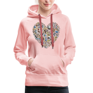 Damen Premium Hoodie NORDDEUTSCHES HERZ - Kristallrosa