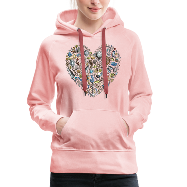 Damen Premium Hoodie NORDDEUTSCHES HERZ - Kristallrosa