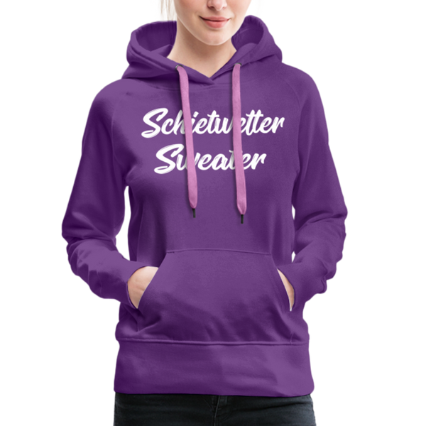 Damen Premium Hoodie SCHIETWETTER SWEATER - Purple