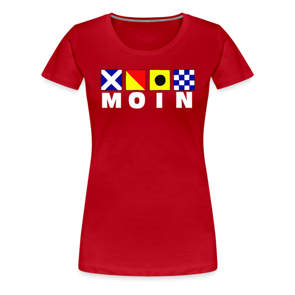 Damen Premium T-Shirt MOIN FLAGENALPHABET - Rot