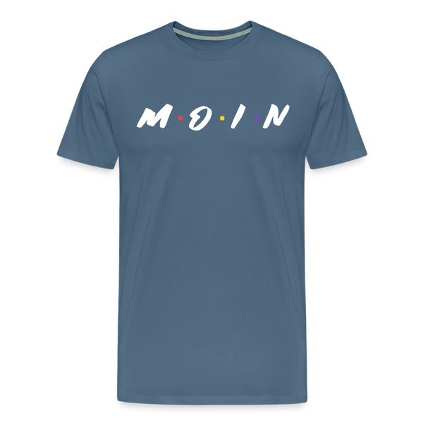 Herren Premium T-Shirt M.O.I.N - Blaugrau