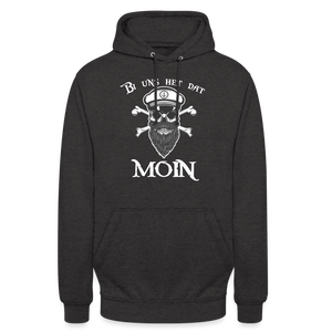 Unisex Hoodie BI UNS HET DAT MOIN TOTENKOPF - Anthrazit