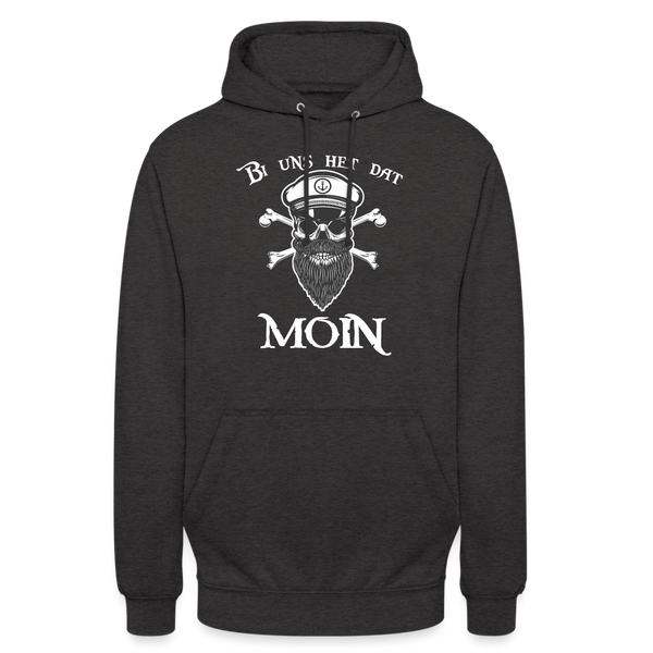 Unisex Hoodie BI UNS HET DAT MOIN TOTENKOPF - Anthrazit