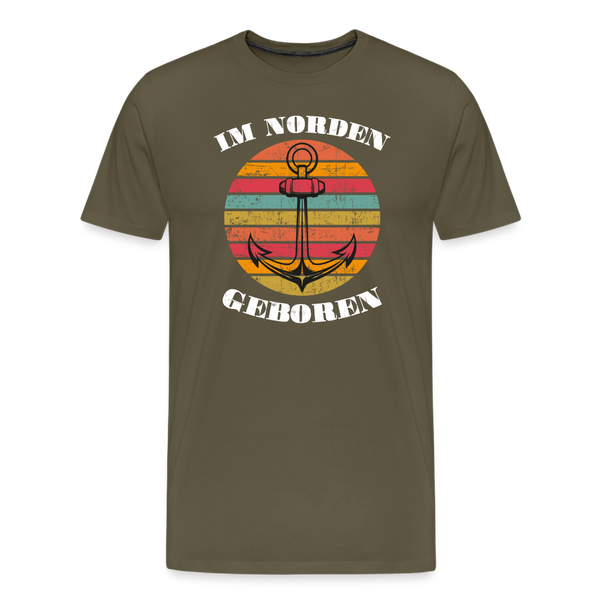 Herren Premium T-Shirt IM NORDEN GEBOREN - Khaki
