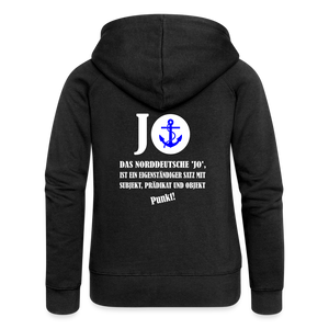 Frauen Premium Kapuzenjacke - Schwarz