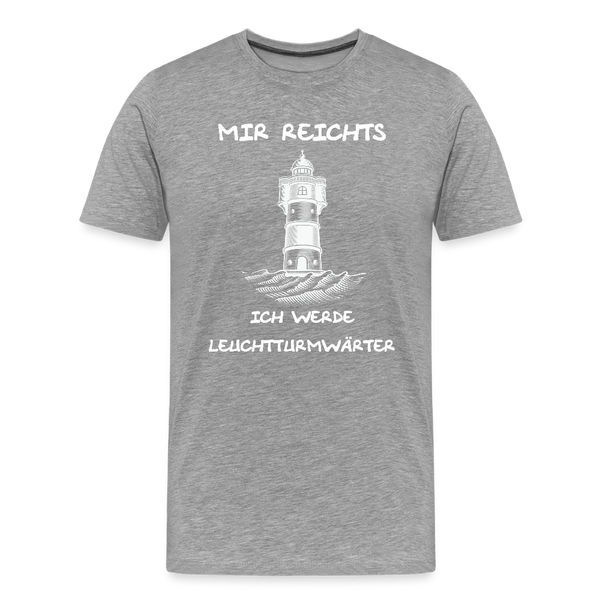 Herren Premium T-Shirt LEUCHTTURMWÄRTER - Grau meliert