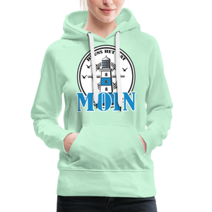 Damen Premium Hoodie BI UNS HET DAT MOIN - helles Mintgrün