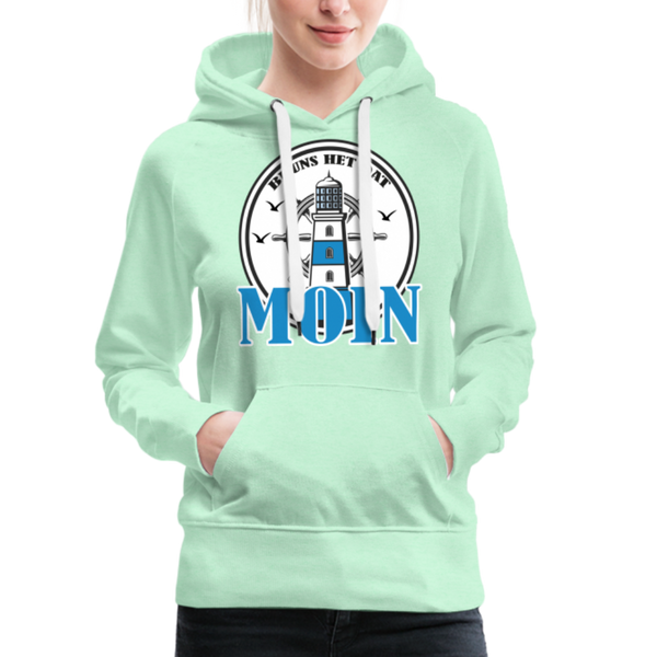 Damen Premium Hoodie BI UNS HET DAT MOIN - helles Mintgrün