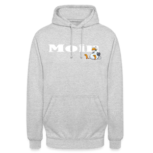 Unisex Hoodie MOIN DICKE MÖWE | Norddeutscher Humor - Hellgrau meliert