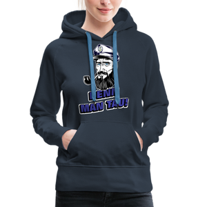 Damen Premium Hoodie DENN MAN TAU - Navy