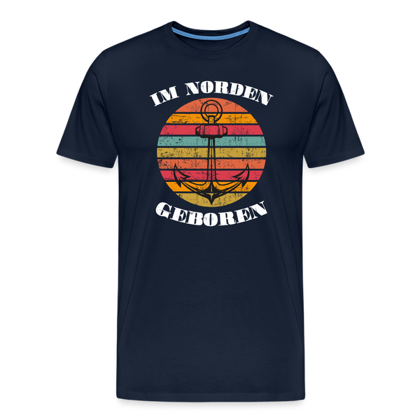 Herren Premium T-Shirt IM NORDEN GEBOREN - Navy