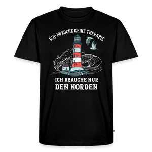 Herren Premium T-Shirt THERAPIE NORDEN - Schwarz