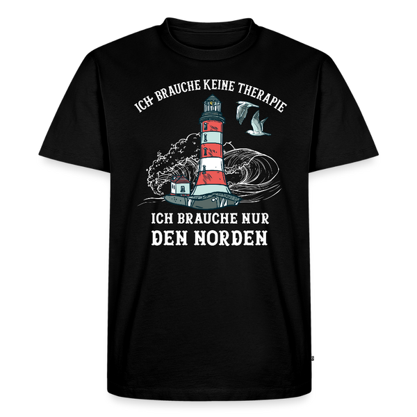Herren Premium T-Shirt THERAPIE NORDEN - Schwarz