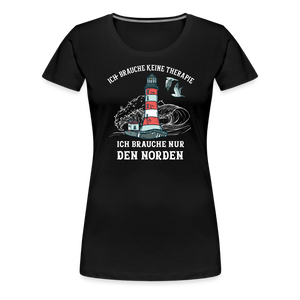 Damen Premium T-Shirt THERAPIE NORDEN - Schwarz