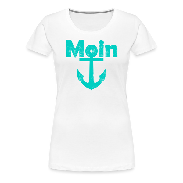 Damen Premium T-Shirt MOIN ANKER - Weiß