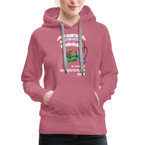 Damen Premium Hoodie FISCHBRÖTCHEN - Malve