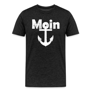 Herren Premium T-Shirt MOIN ANKER WEIß - Anthrazit