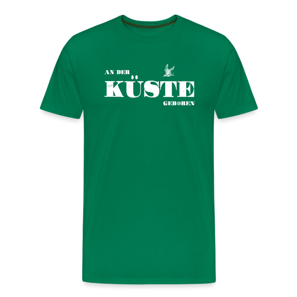 Herren  Premium T-Shirt AN DER KÜSTE GEBOREN - Kelly Green