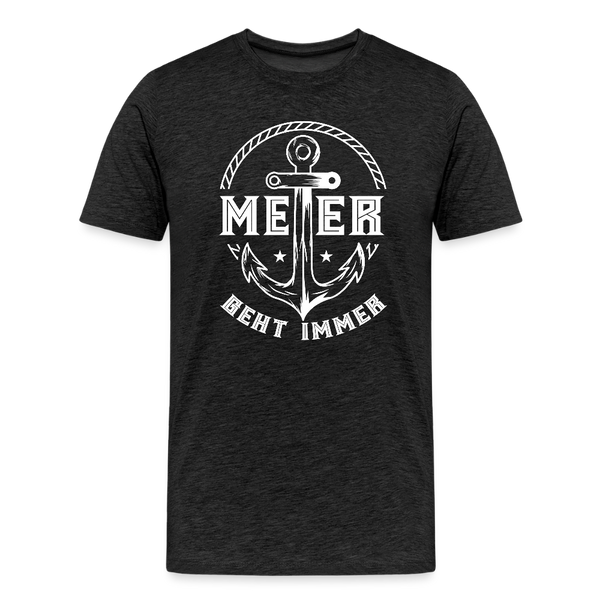 Herren Premium T-Shirt MEER GEHT IMMER ANKER - Anthrazit