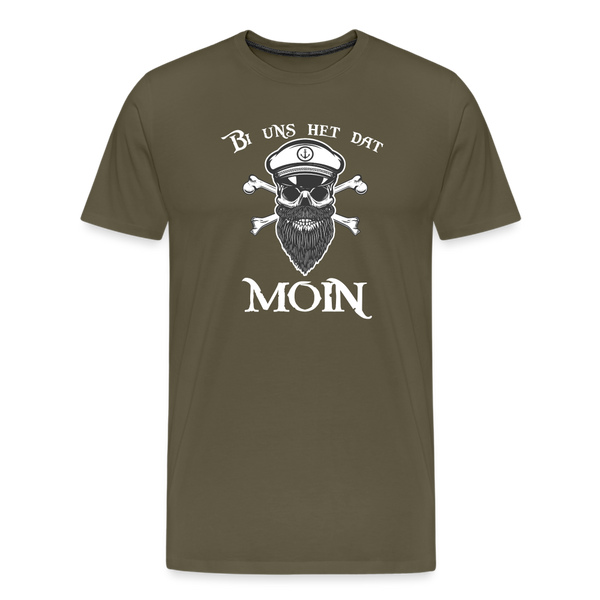 Herren Premium T-Shirt BI UNS HET DAT MOIN TOTENKOPF - Khaki