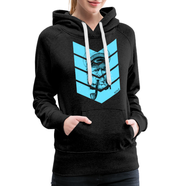 Damen Premium Hoodie MOIN ALTER KAPITÄN BLAU - Anthrazit