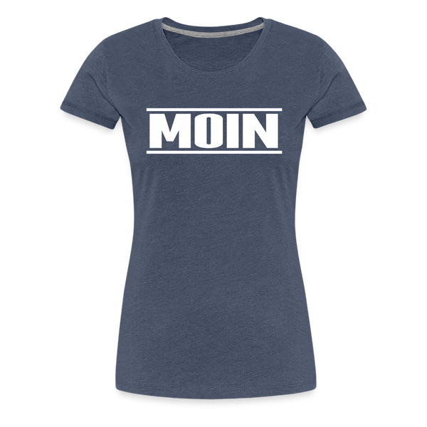 Damen Premium T-Shirt MOIN - Blau meliert