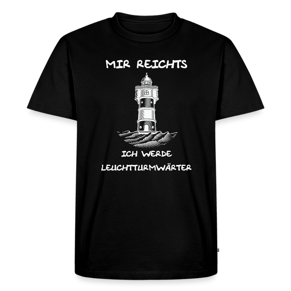 Herren Premium T-Shirt LEUCHTTURMWÄRTER - Schwarz