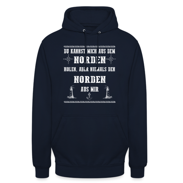 Unisex Hoodie DU KANNST MICH AUS DEM NORDEN HOLEN - Navy