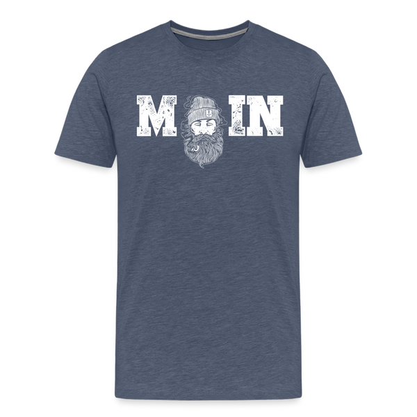 Herren  Premium T-Shirt MOIN SEEMANN - Blau meliert