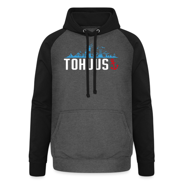 Baseball Hoodie TOHUUS - Graphit/Schwarz