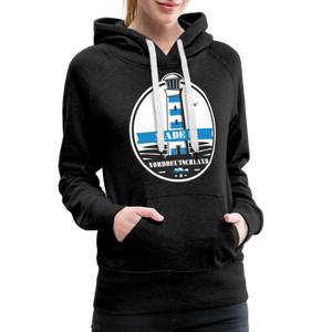 Damen Premium Hoodie MADE IN NORDDEUTSCHLAND MIT LEUCHTTURM - Anthrazit