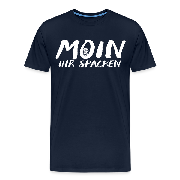 Herren Premium T-Shirt MOIN IHR SPACKEN - Navy