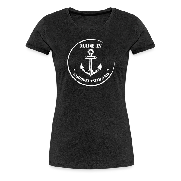 Damen Premium T-Shirt MADE IN NORDDEUTSCHLAND ANKER - Anthrazit