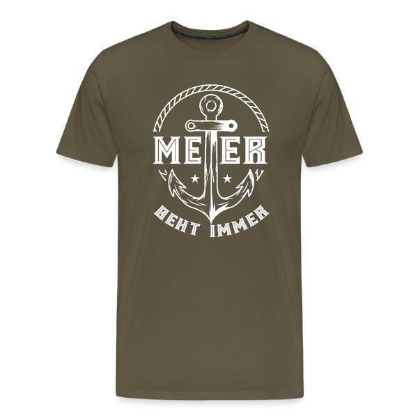 Herren Premium T-Shirt MEER GEHT IMMER ANKER - Khaki