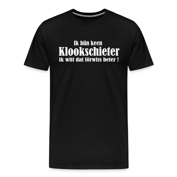 Herren Premium T-Shirt KLOOKSCHIETER - Schwarz