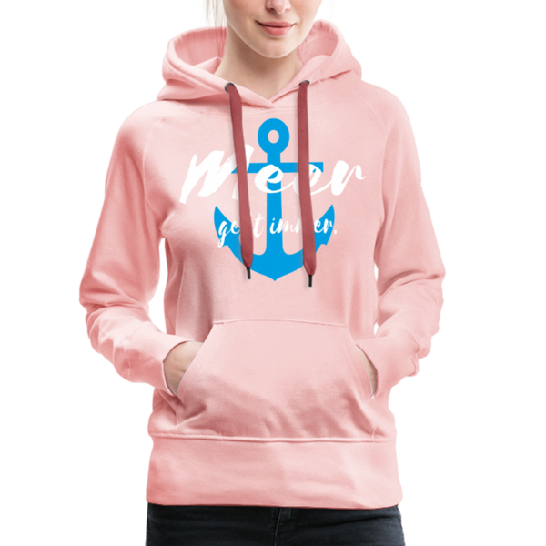 Damen Premium Hoodie MEER GEHT IMMER BLAUER ANKER - Kristallrosa