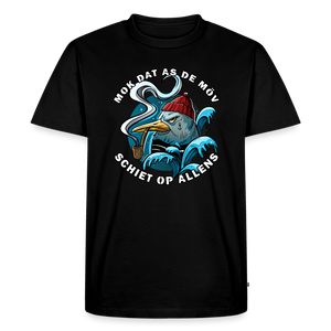 Herren  Premium T-Shirt SCHIET OP ALLENS | Norddeutscher Humor - Schwarz
