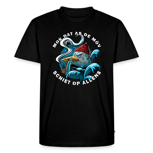 Herren  Premium T-Shirt SCHIET OP ALLENS | Norddeutscher Humor - Schwarz