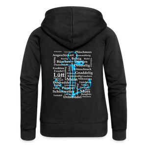 Frauen Premium Kapuzenjacke - Schwarz